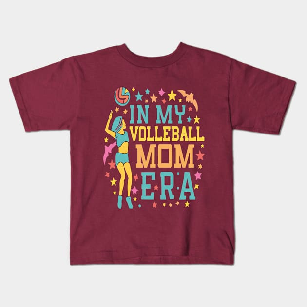 In My Volleyball Mom Era Women Mama Sport Player Kids T-Shirt by rhazi mode plagget